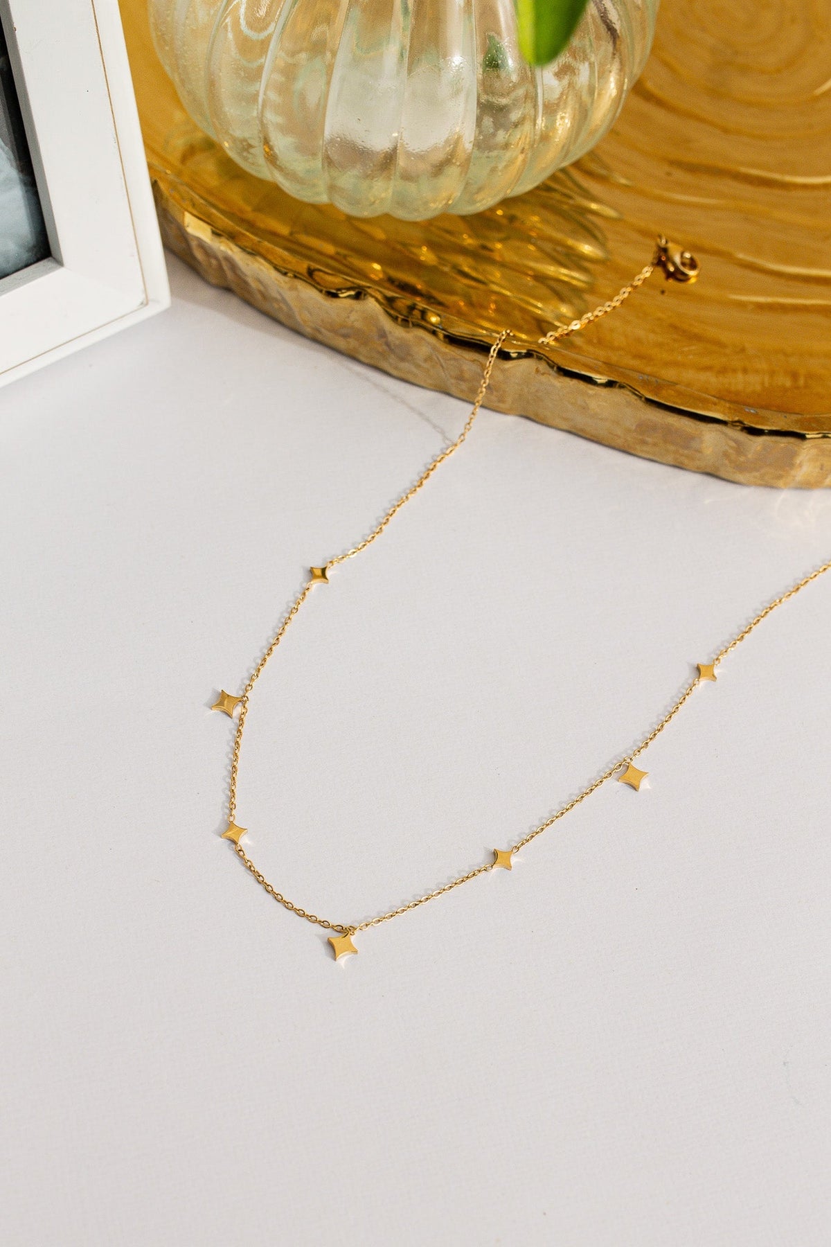 Stardust Necklace - Quarter Circle AK Boutique