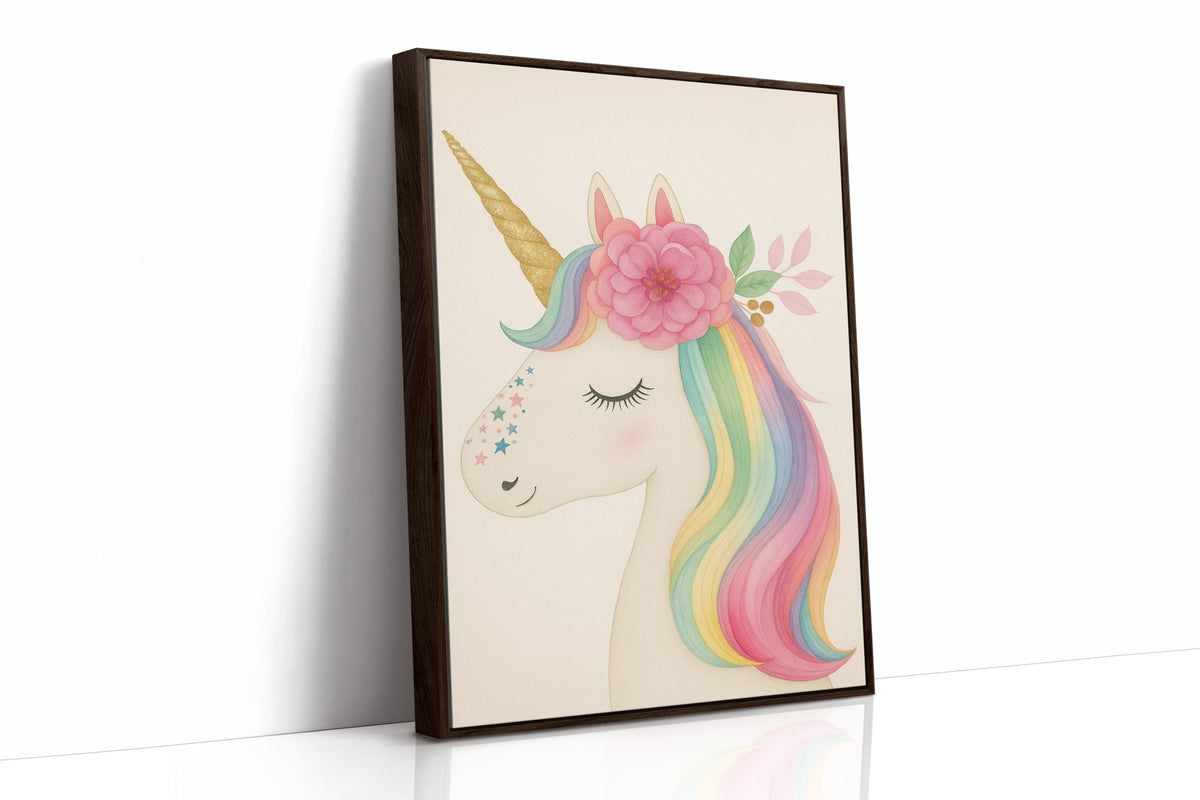 Starlit Unicorn with Rainbow Mane - Quarter Circle AK Boutique