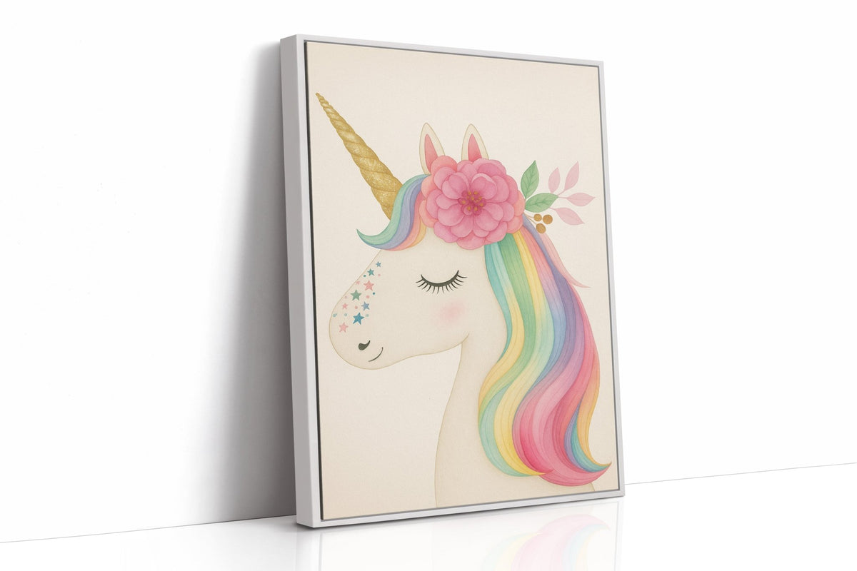 Starlit Unicorn with Rainbow Mane - Quarter Circle AK Boutique