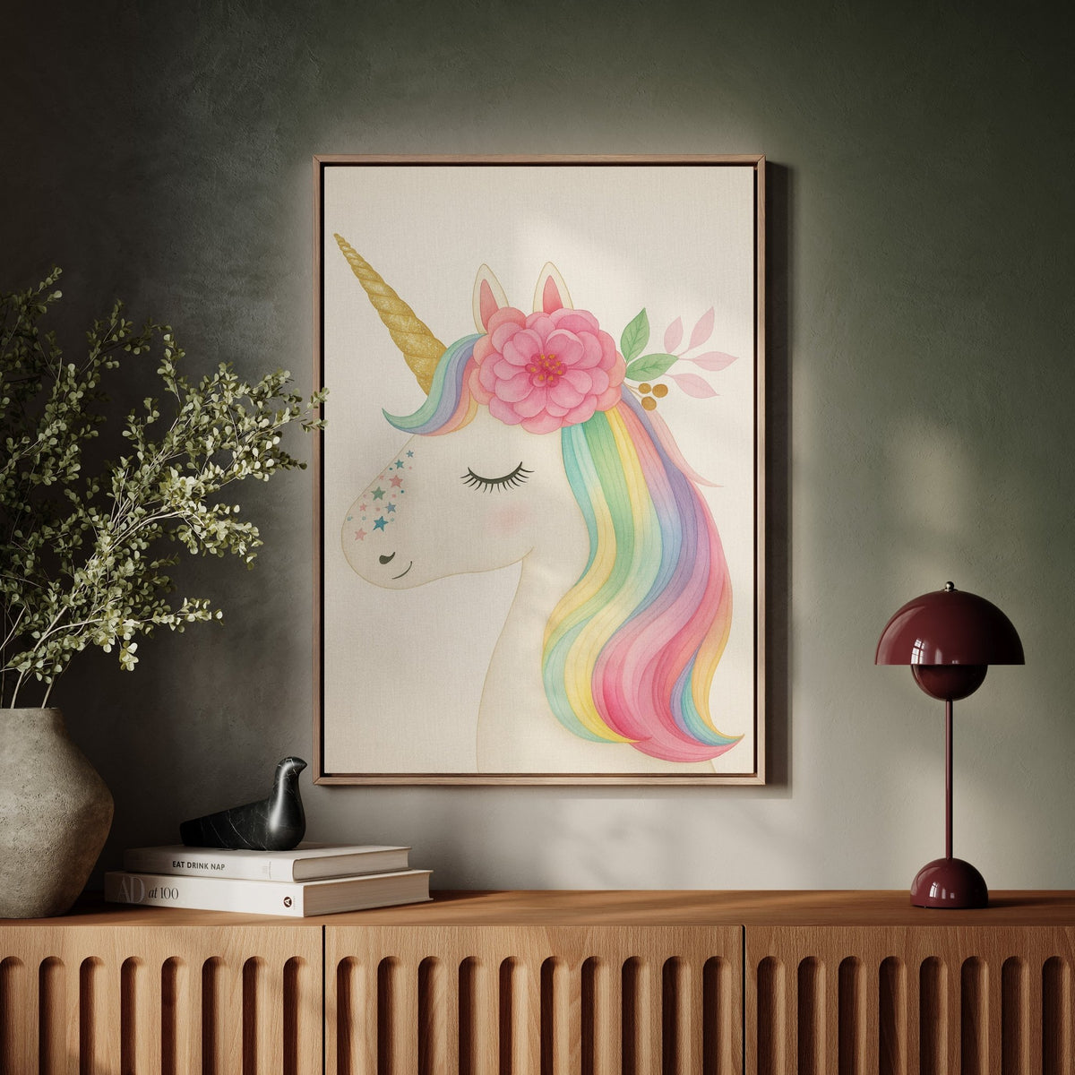 Starlit Unicorn with Rainbow Mane - Quarter Circle AK Boutique
