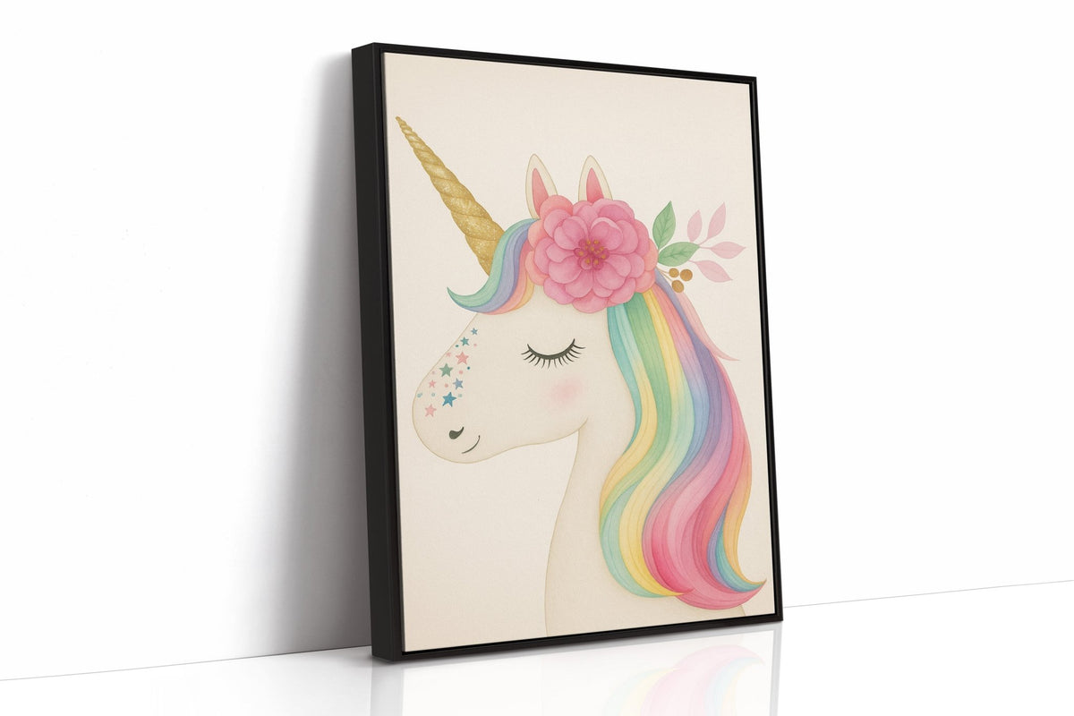 Starlit Unicorn with Rainbow Mane - Quarter Circle AK Boutique