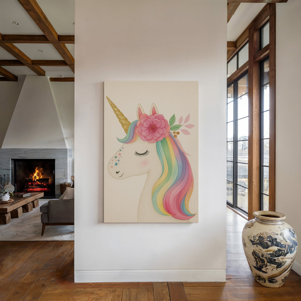 Starlit Unicorn with Rainbow Mane - Quarter Circle AK Boutique