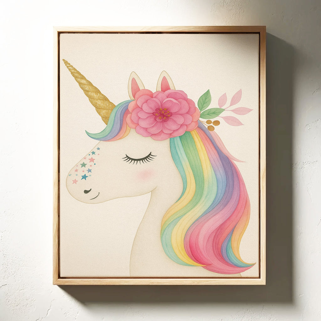 Starlit Unicorn with Rainbow Mane - Quarter Circle AK Boutique