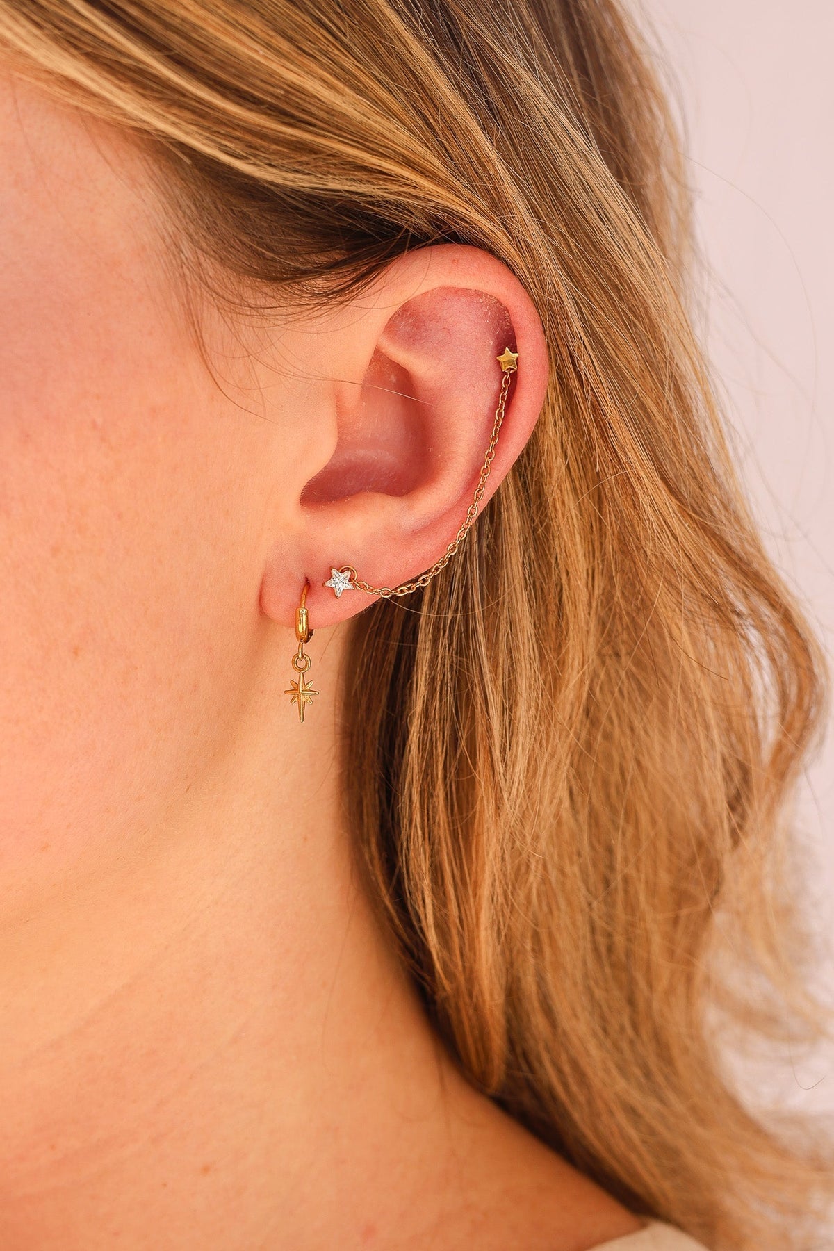 Stella Flat Back Stud - Quarter Circle AK Boutique