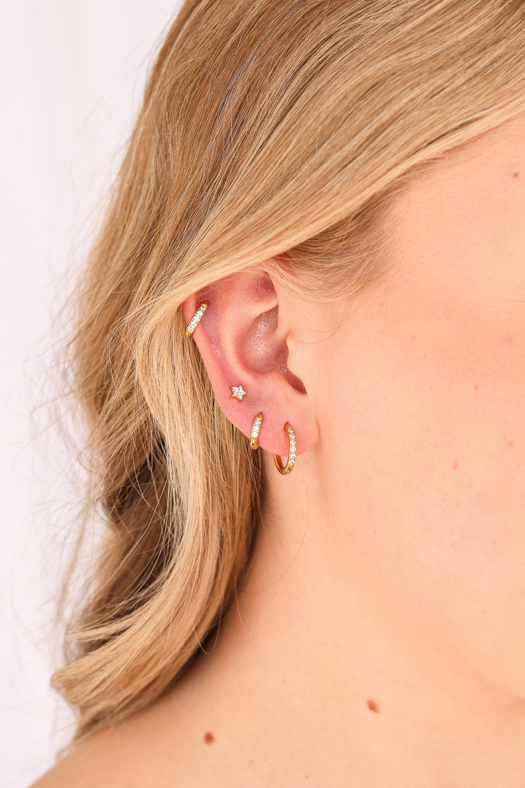 Stella Flat Back Stud - Quarter Circle AK Boutique