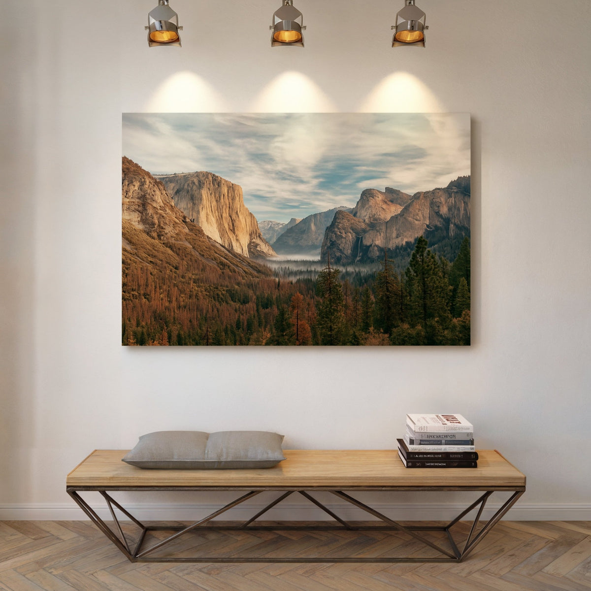 Stunning Yosemite Valley Canvas Art - Quarter Circle AK Boutique