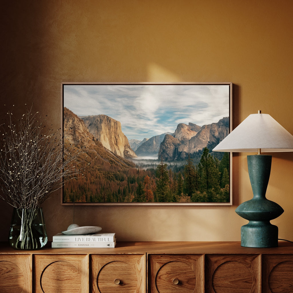 Stunning Yosemite Valley Canvas Art - Quarter Circle AK Boutique