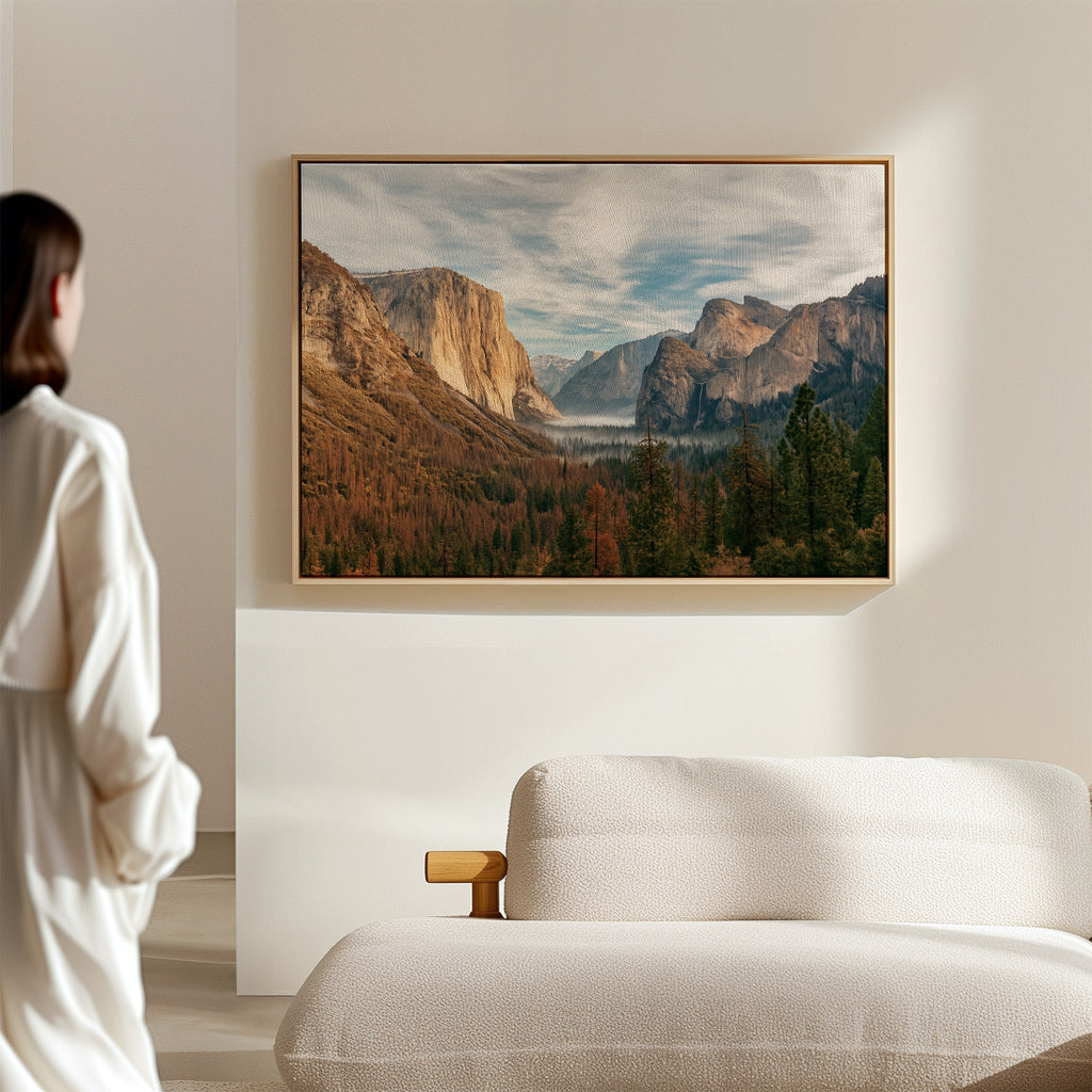 Stunning Yosemite Valley Canvas Art - Quarter Circle AK Boutique