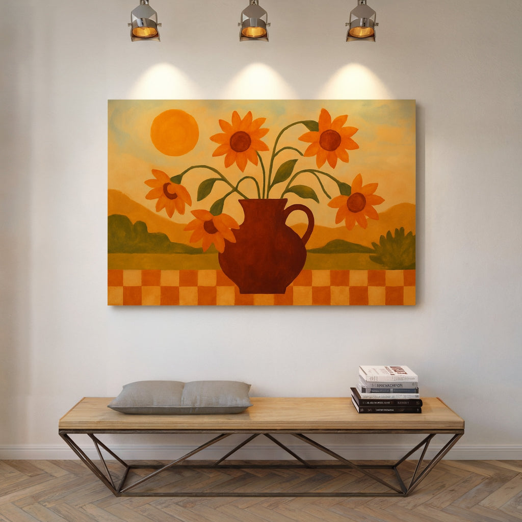 Sunflowers on a Golden Afternoon - Quarter Circle AK Boutique