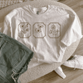 super simple 3 florals tee or sweatshirt - Quarter Circle AK Boutique