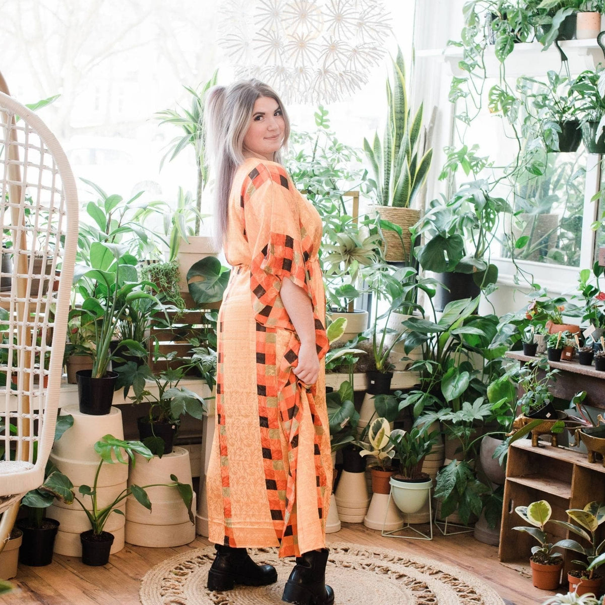 Surplus Sale Aanya Adjustable Long Kaftan Dress - Quarter Circle AK Boutique