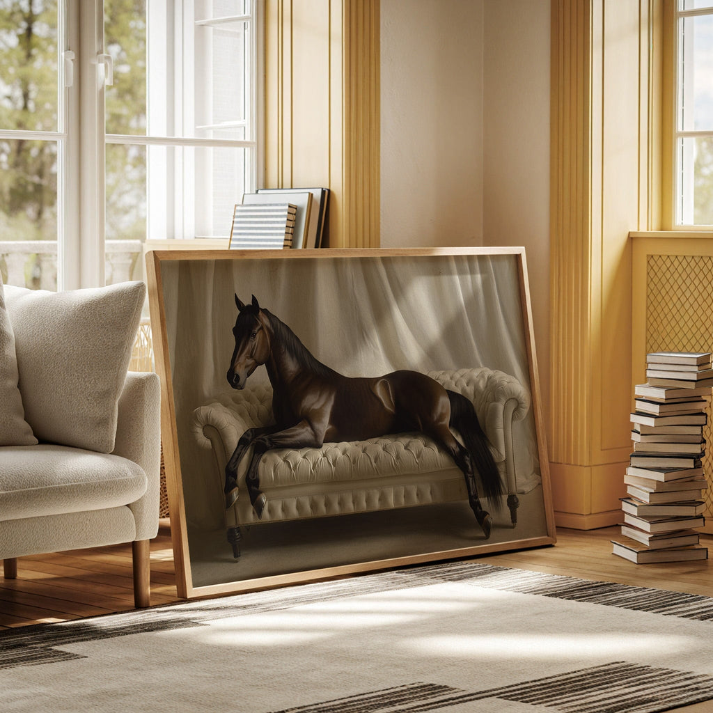 Surreal Horse Lounge Fine Art Print - Quarter Circle AK Boutique