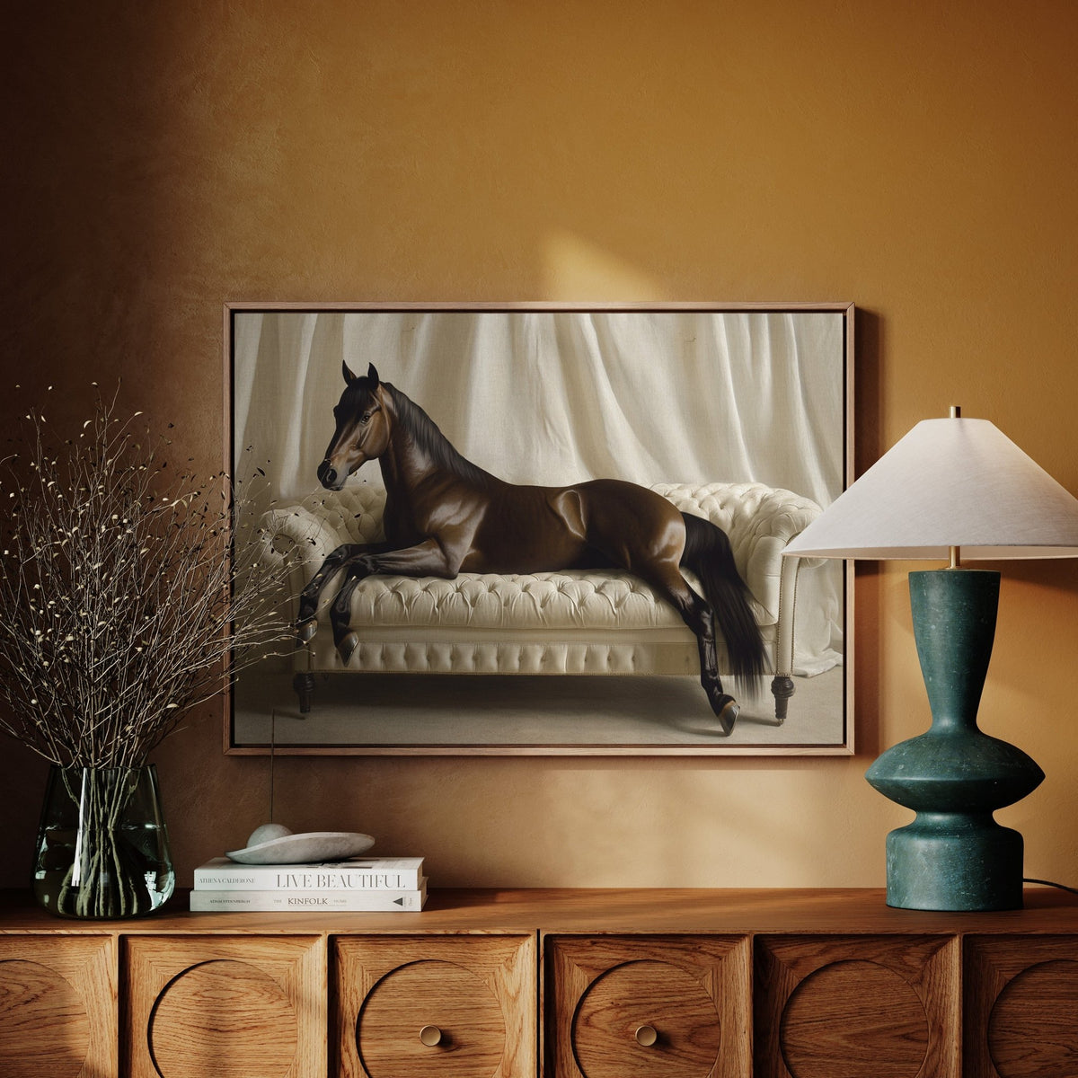 Surreal Horse Lounge Fine Art Print - Quarter Circle AK Boutique