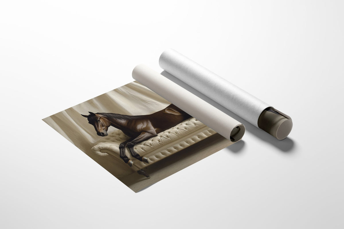 Surreal Horse Lounge Fine Art Print - Quarter Circle AK Boutique