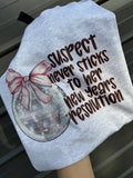 Suspect never sticks to her New Year’s resolutions tee & sweatshirt - Quarter Circle AK Boutique