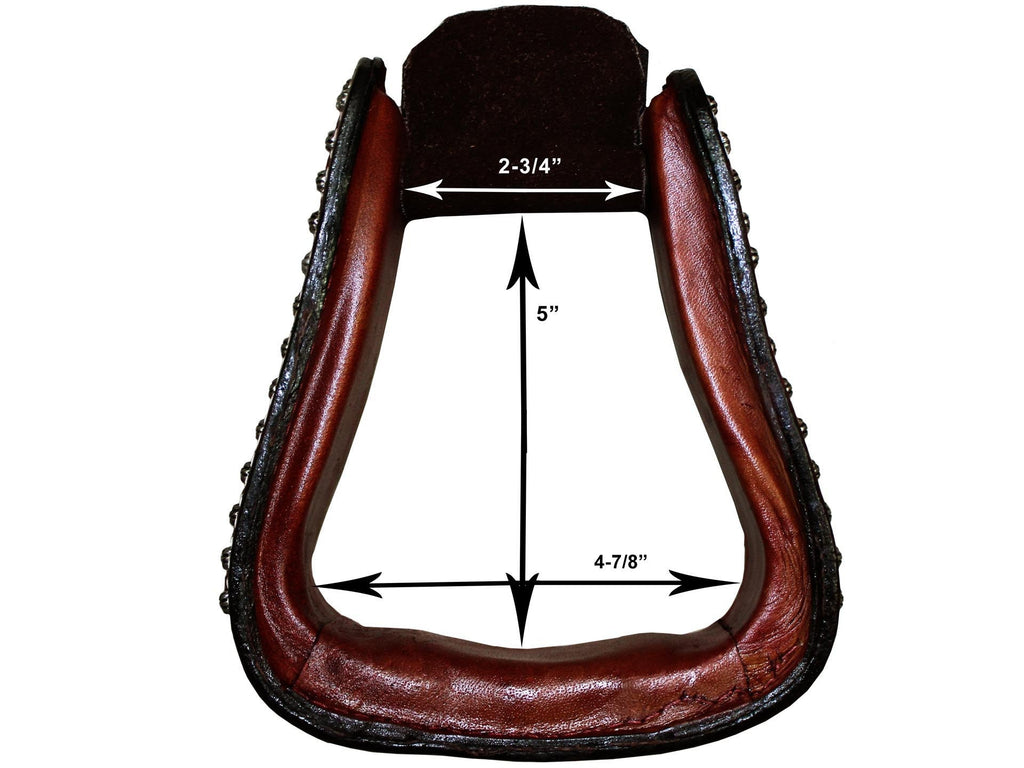 Tahoe Tack Patriotic American Flag Leather Adult Western Stirrups - Quarter Circle AK Boutique