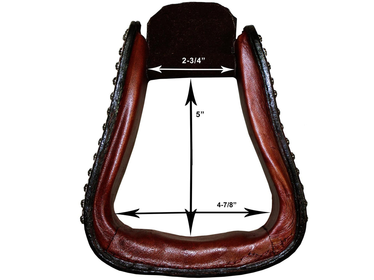 Tahoe Tack Patriotic American Flag Leather Adult Western Stirrups - Quarter Circle AK Boutique