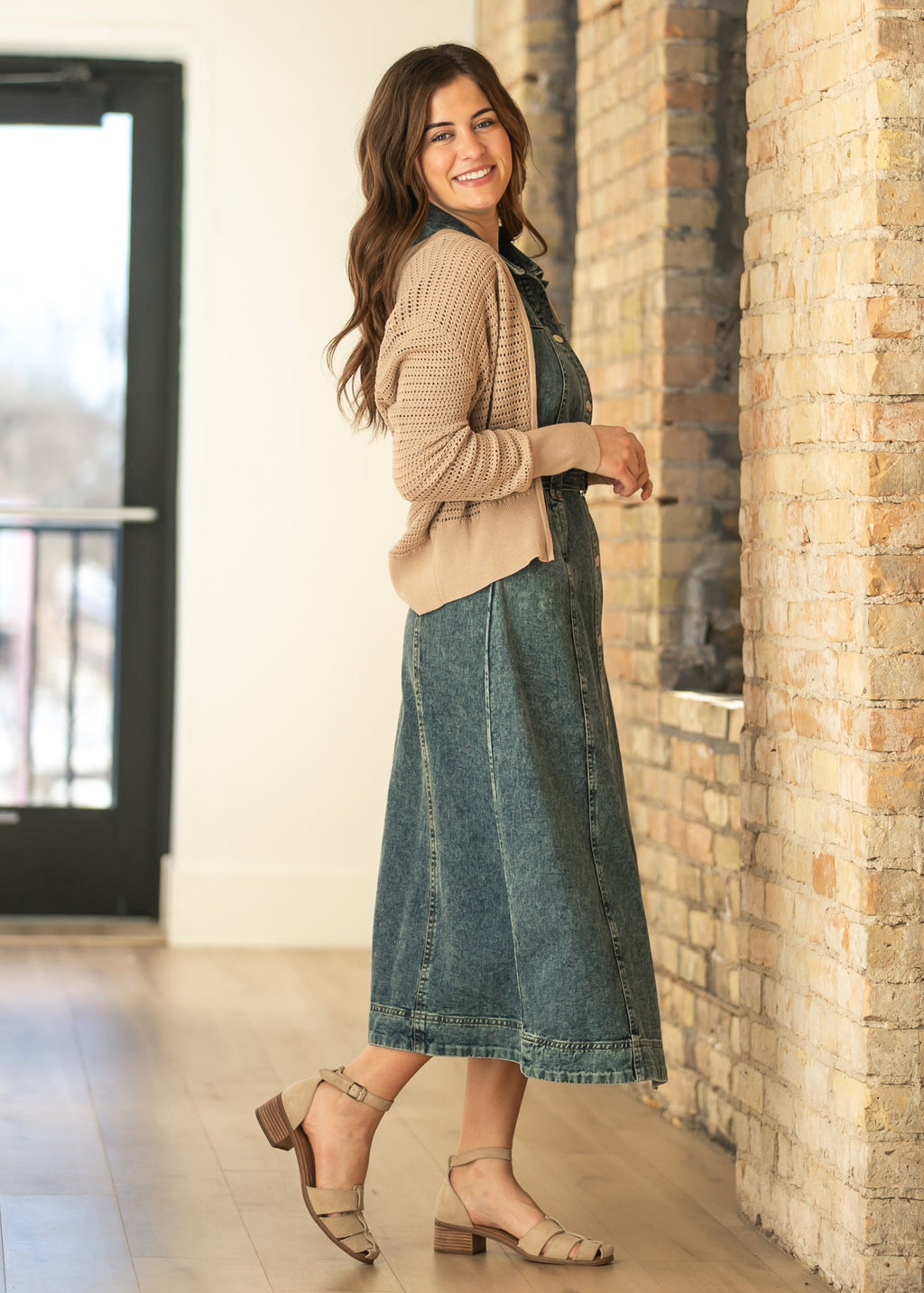 Tate Crochet Open Knit Cardigan - Quarter Circle AK Boutique