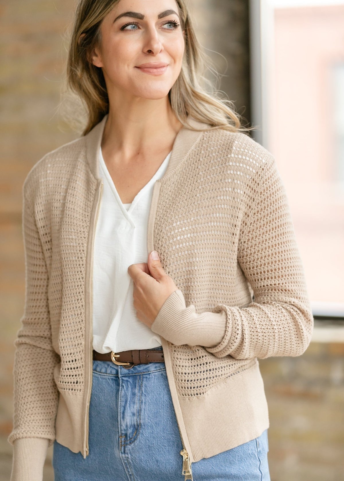 Tate Crochet Open Knit Cardigan - Quarter Circle AK Boutique