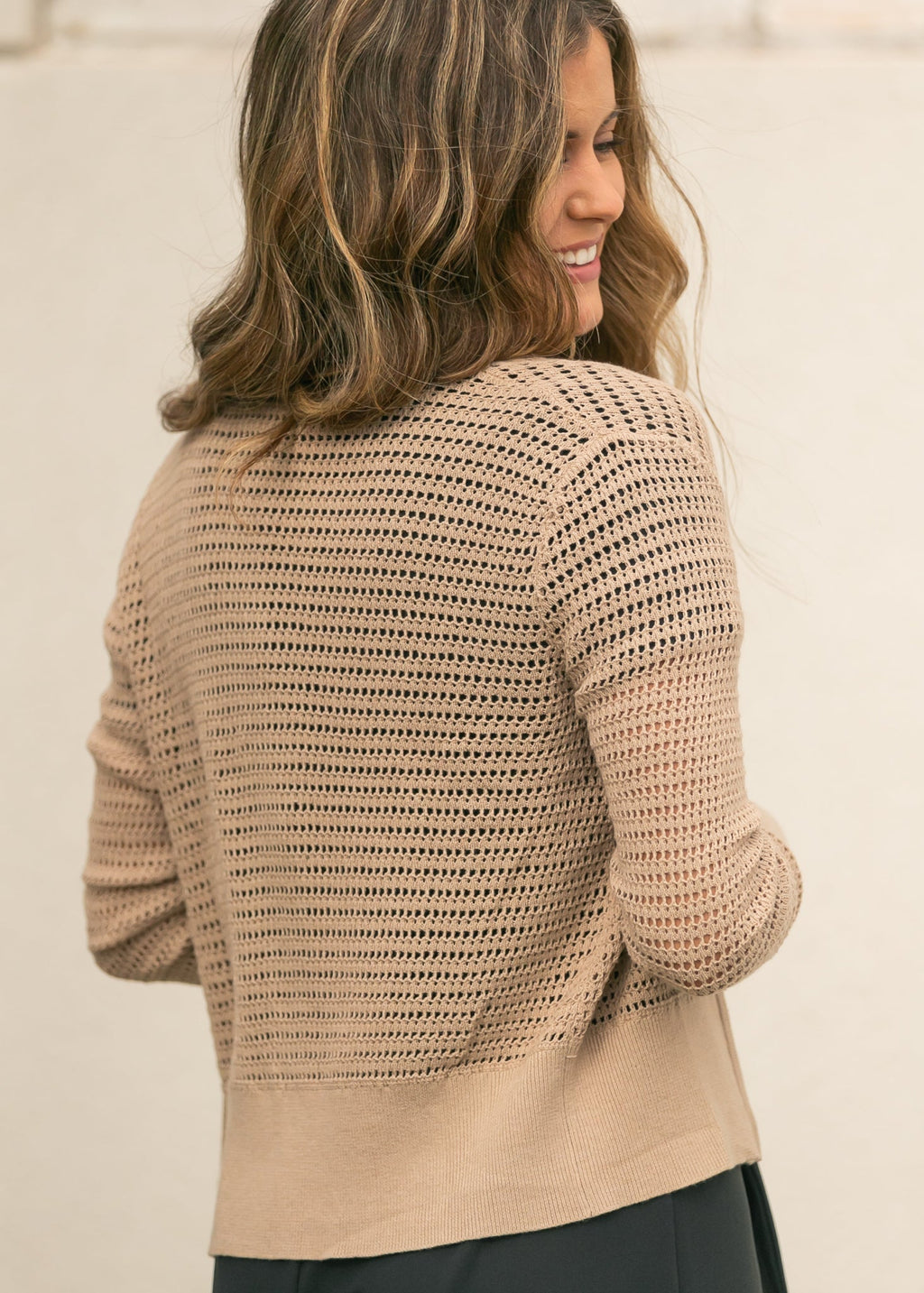 Tate Crochet Open Knit Cardigan - Quarter Circle AK Boutique