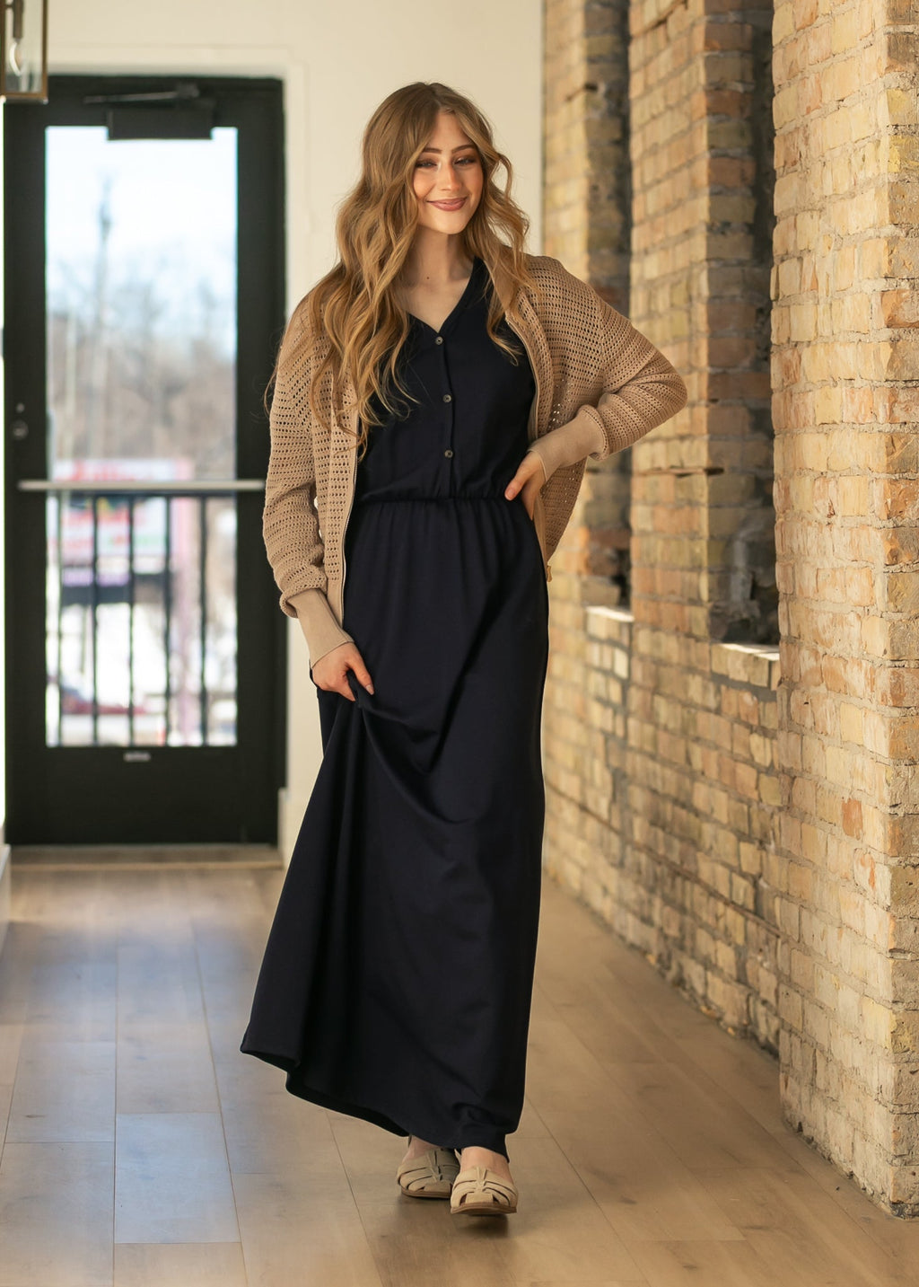 Tate Crochet Open Knit Cardigan - Quarter Circle AK Boutique
