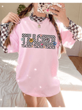 Teacher Teacher Teacher checker tee or sweatshirt - Quarter Circle AK Boutique