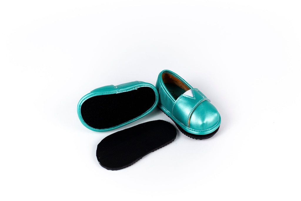 Teal Velvet Barefoot Shoe Topper | Ozznek Wide Toe Box & Zero-Drop - Quarter Circle AK Boutique