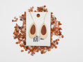 Teardrop Inlay Wooden Earrings | Maple and Paduk - Quarter Circle AK Boutique