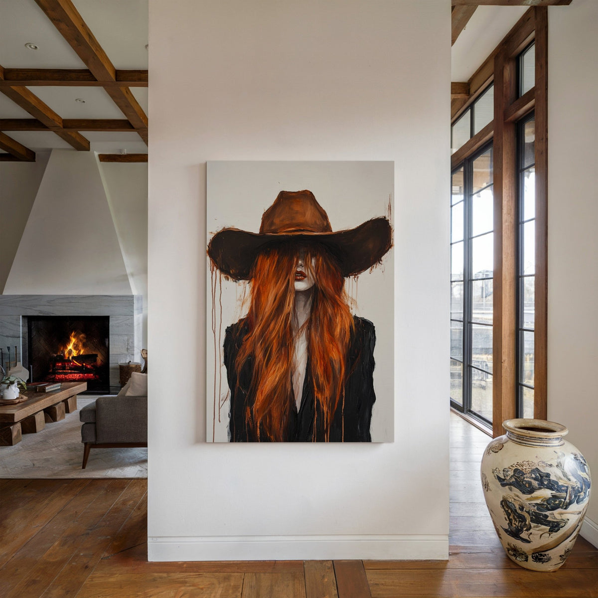 The Firebrand – Western Cowgirl Canvas Art - Quarter Circle AK Boutique