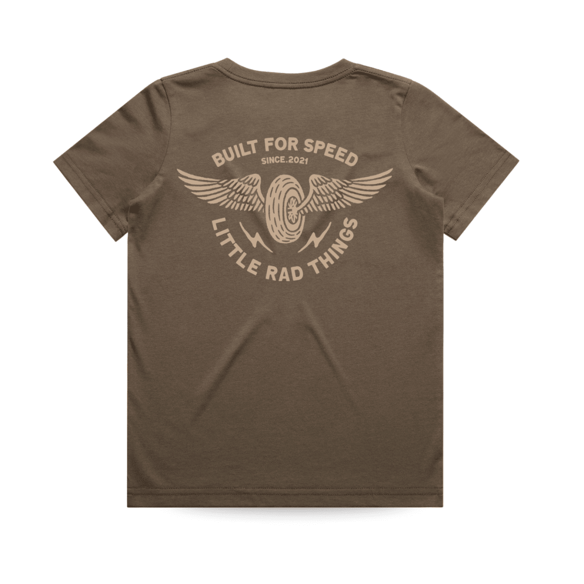 THE WINGED MECHANIC TEE - BROWN - Quarter Circle AK Boutique