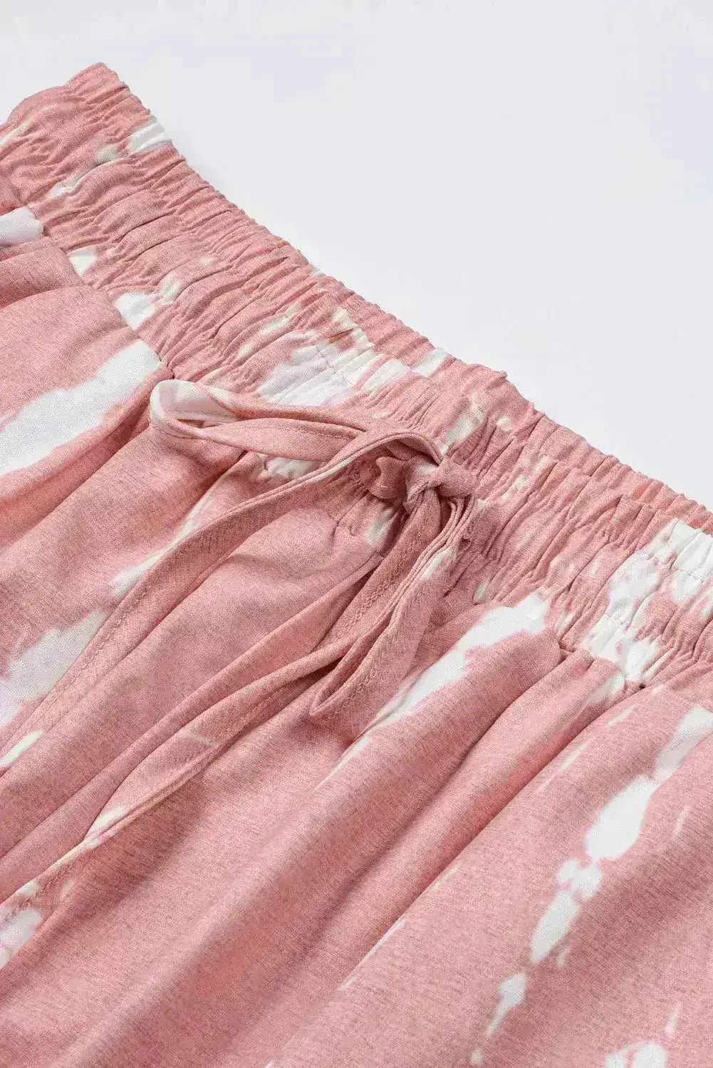 Tie Dye Drawstring Shorts | Boho Chic Summer Shorts | Polyester - Quarter Circle AK Boutique
