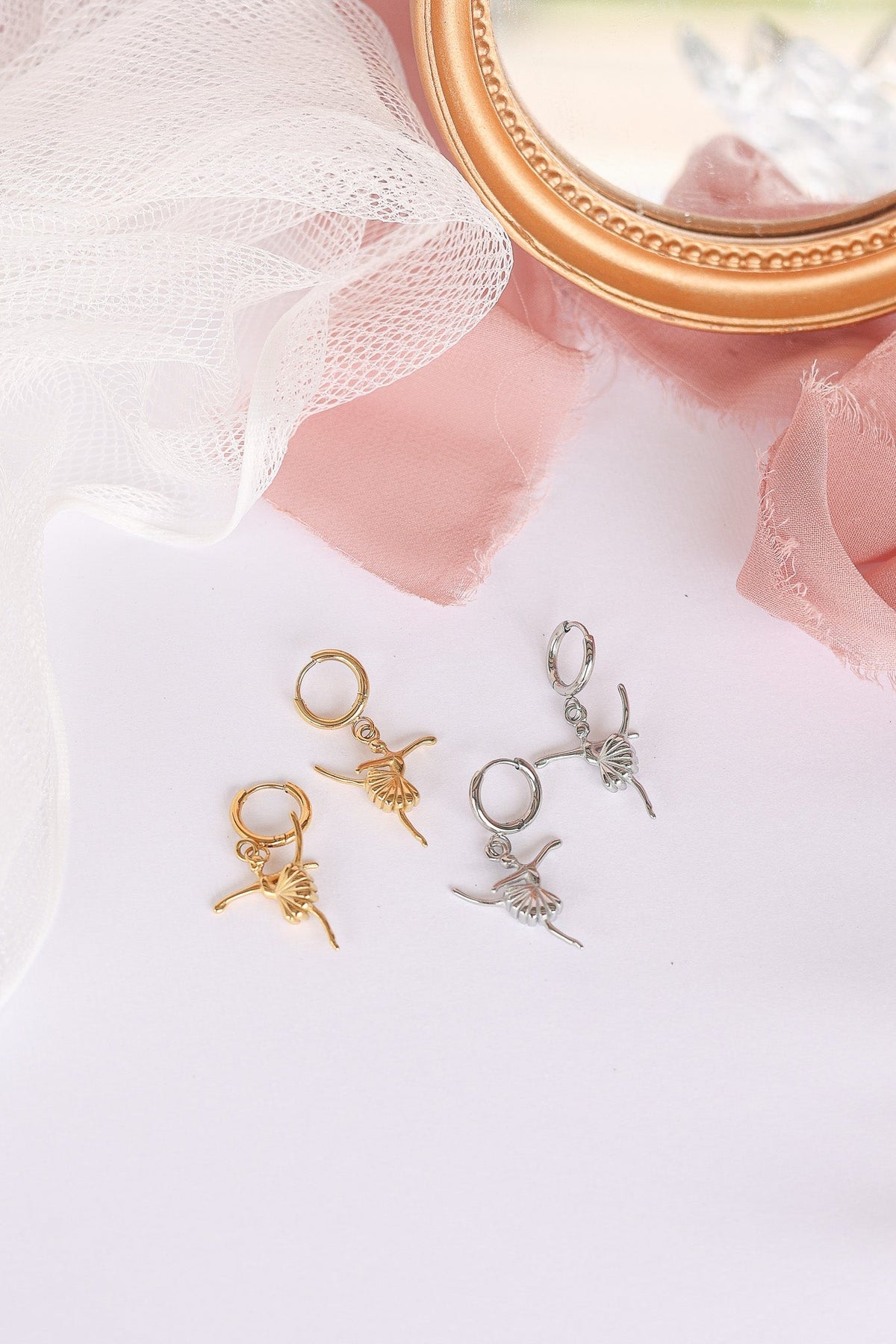 Tiny Dancer Huggie Hoop - Quarter Circle AK Boutique