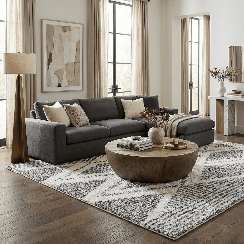 Trunding Plush Area Rug - Quarter Circle AK Boutique