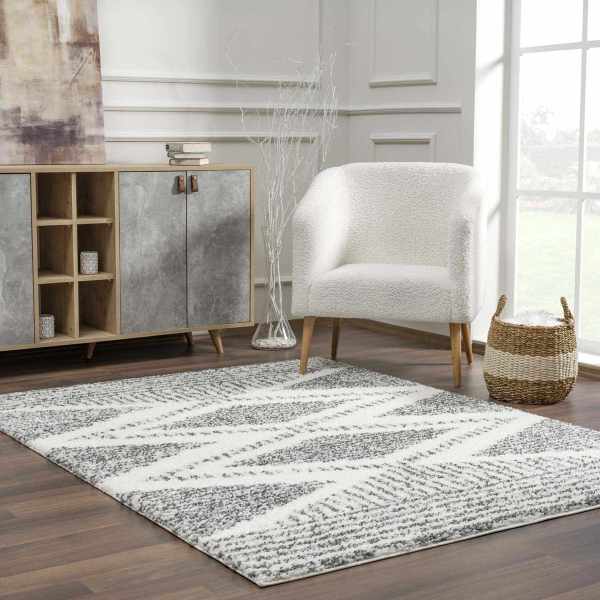 Trunding Plush Area Rug - Quarter Circle AK Boutique
