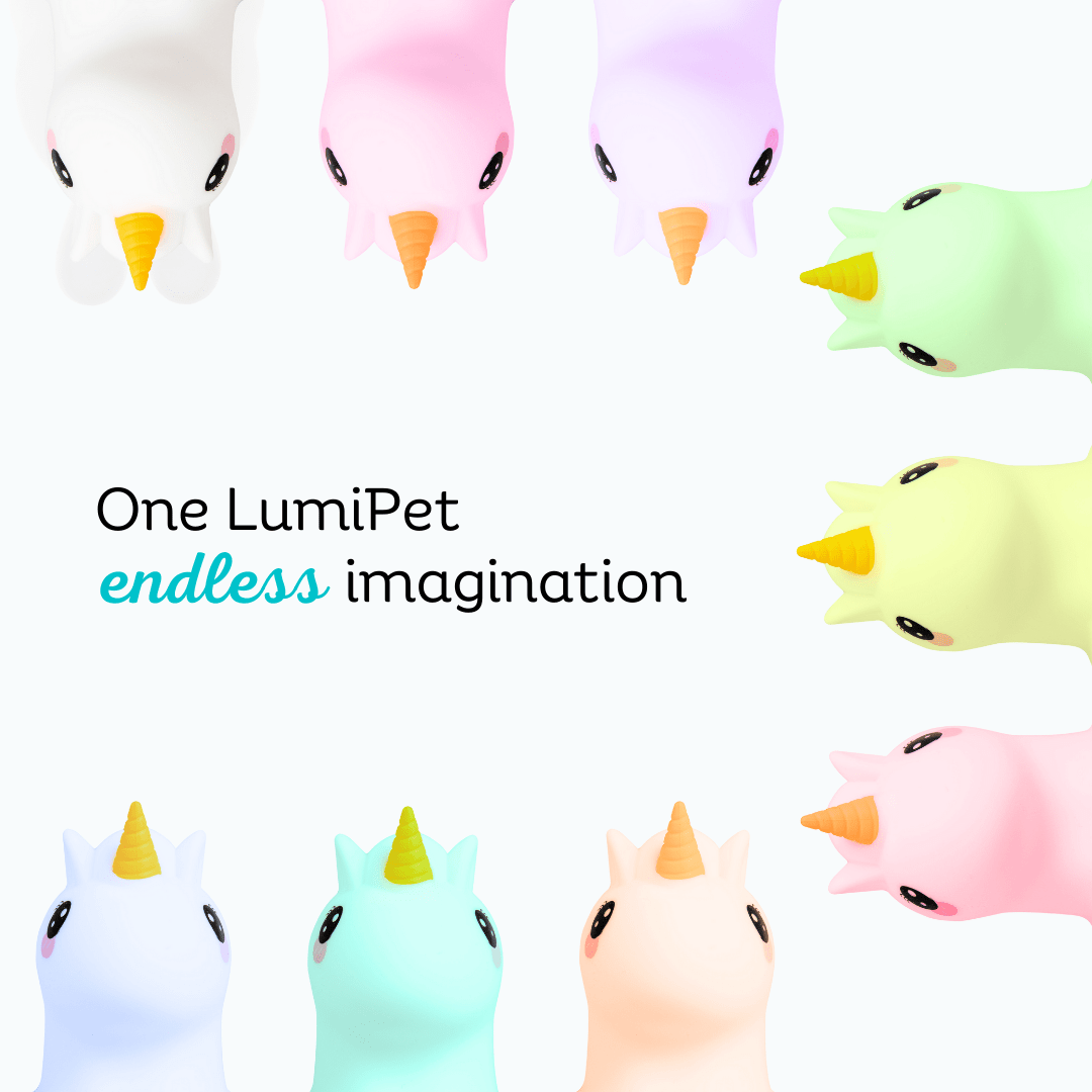 Unicorn Night Light - Soft Silicone Nursery Lamp | LumiPets® - Quarter Circle AK Boutique