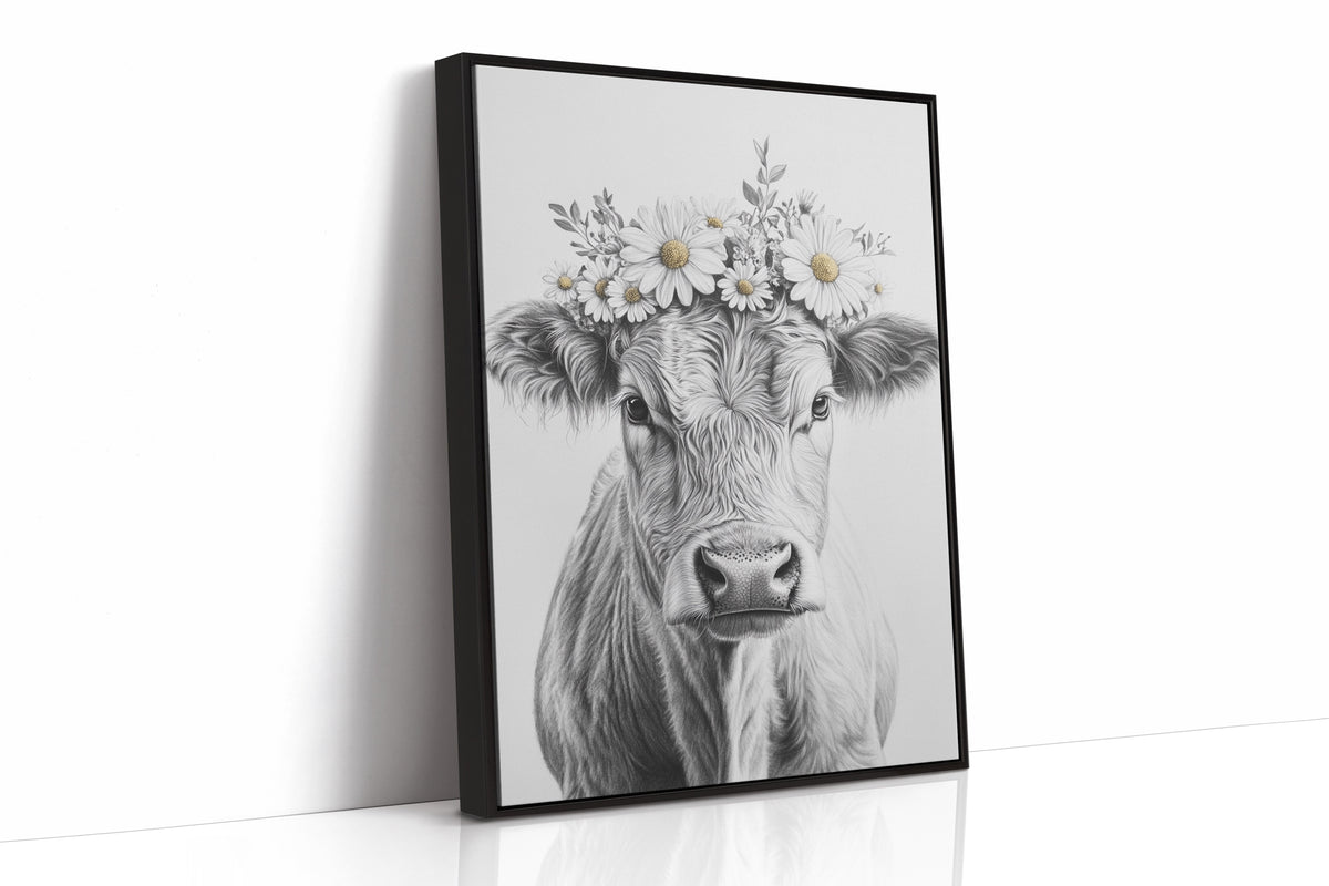Rustic Daisy Cow