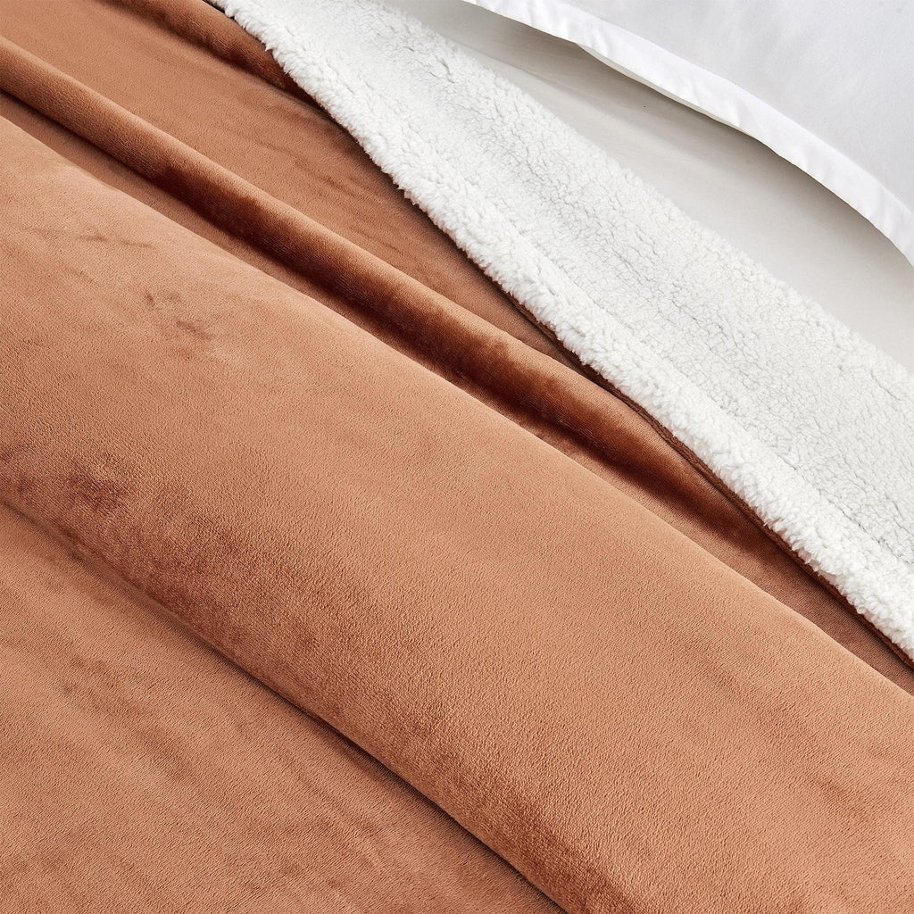 Velvet Plush Sherpa Luxury Bed Blanket - Kinsley Collection - Quarter Circle AK Boutique