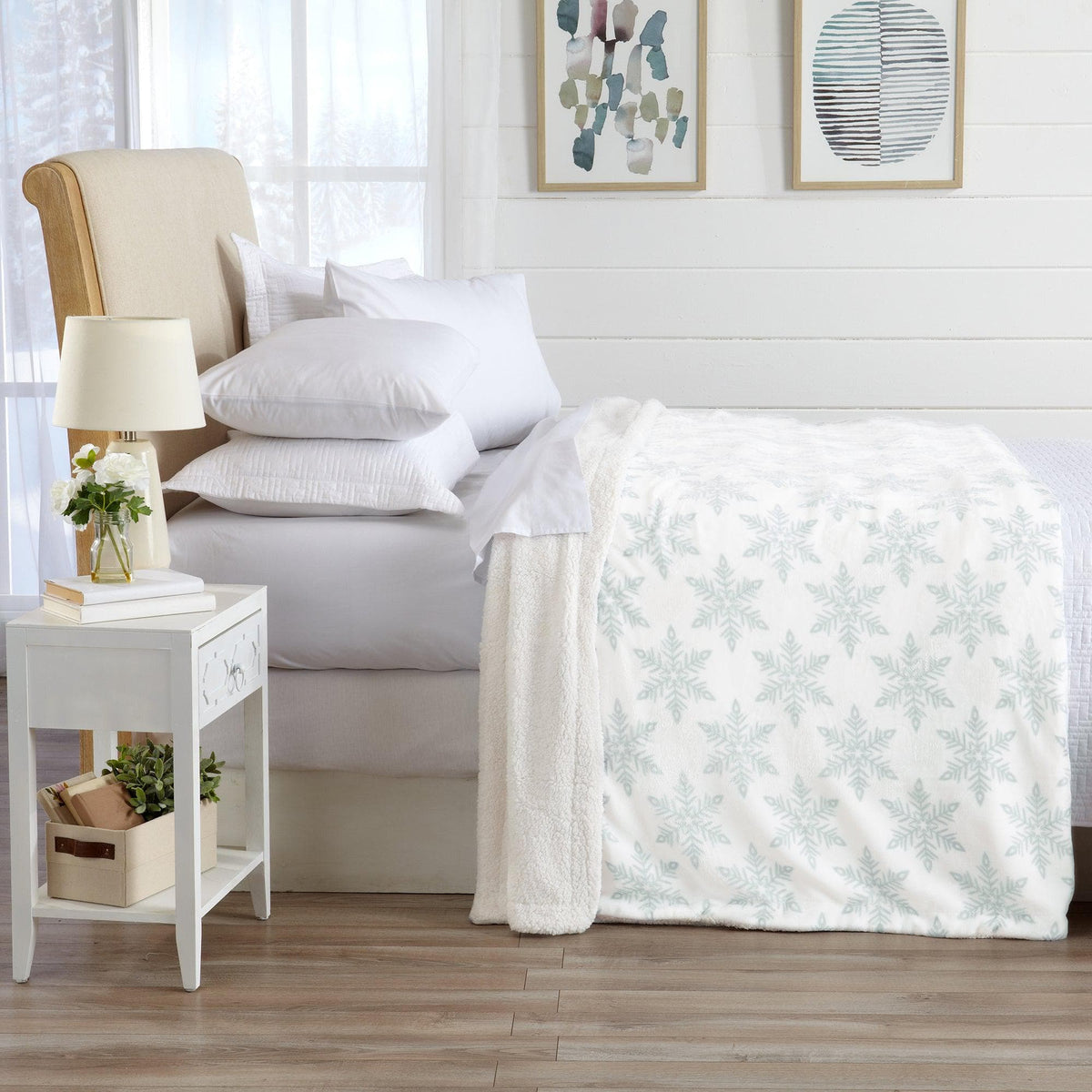 Velvet Plush Sherpa Luxury Bed Blanket - Kinsley Collection - Quarter Circle AK Boutique