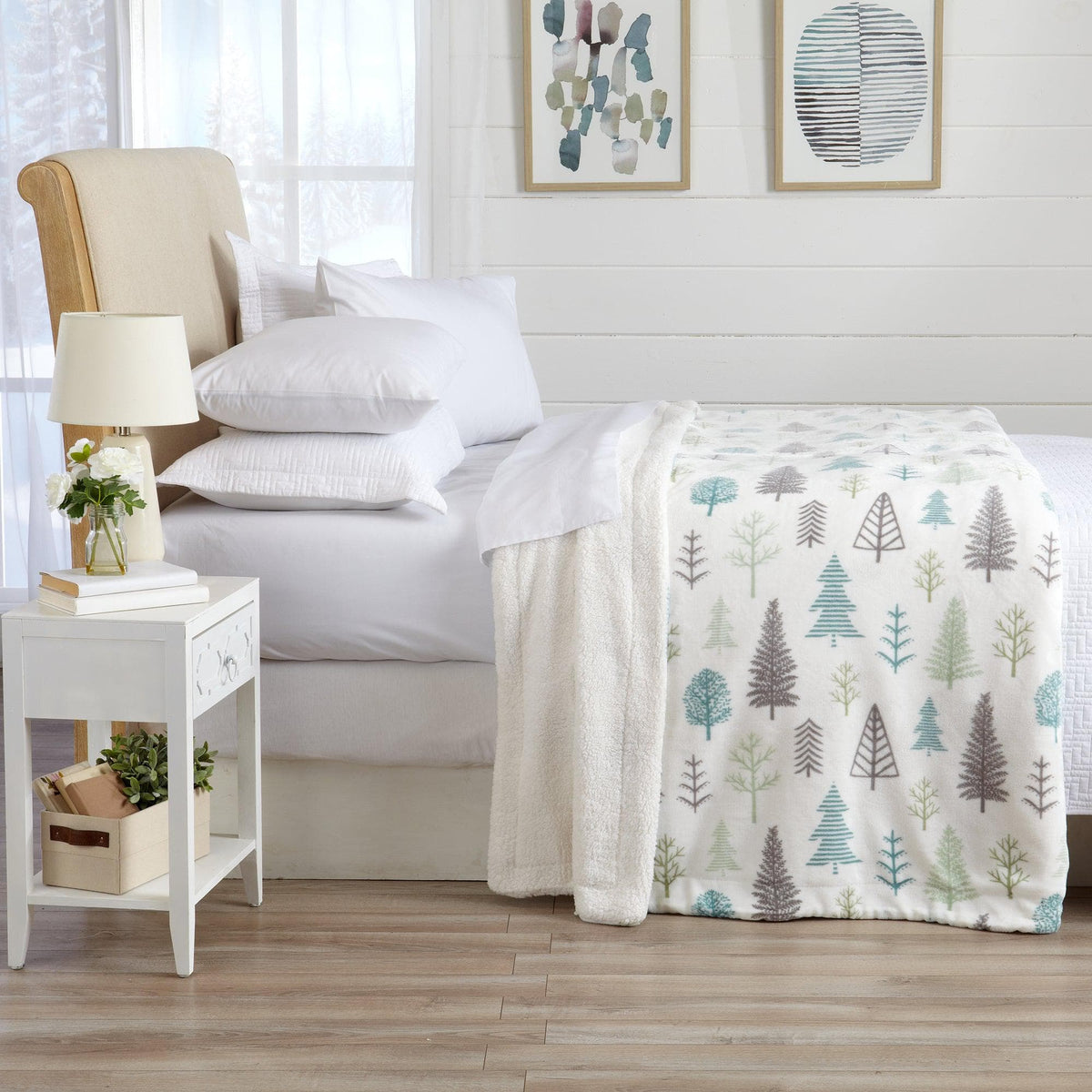 Velvet Plush Sherpa Luxury Bed Blanket - Kinsley Collection - Quarter Circle AK Boutique
