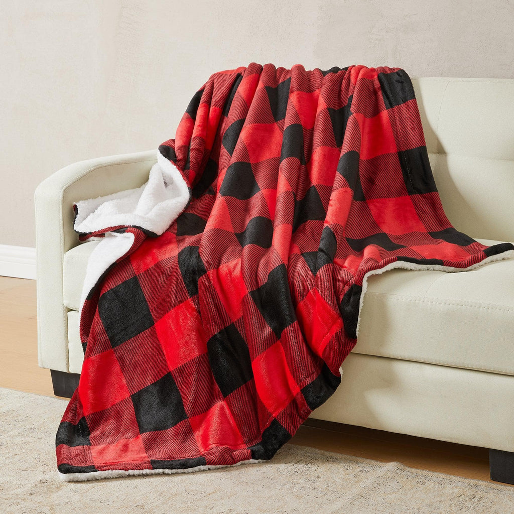 Velvet Plush Sherpa Luxury Bed Blanket - Kinsley Collection - Quarter Circle AK Boutique