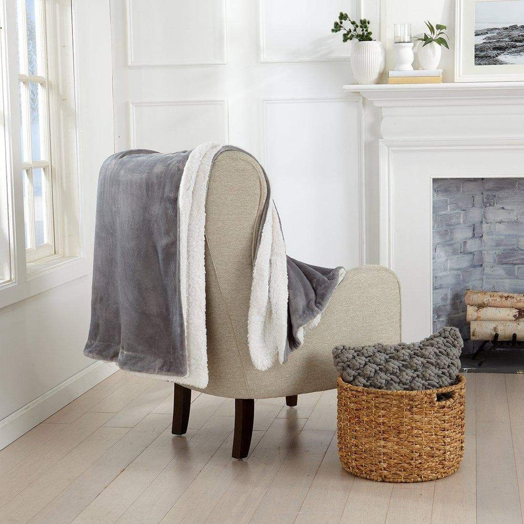 Velvet Plush Sherpa Luxury Bed Blanket - Kinsley Collection - Quarter Circle AK Boutique