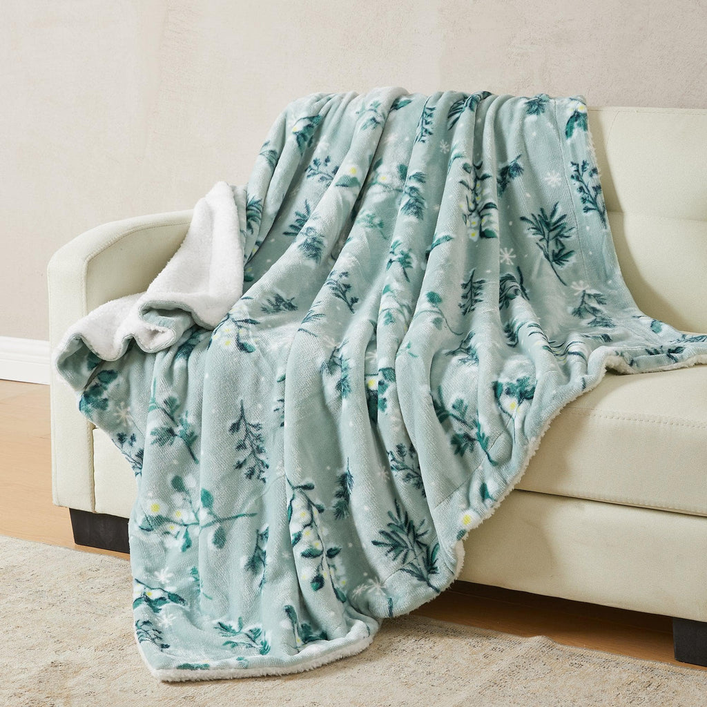 Velvet Plush Sherpa Luxury Bed Blanket - Kinsley Collection - Quarter Circle AK Boutique