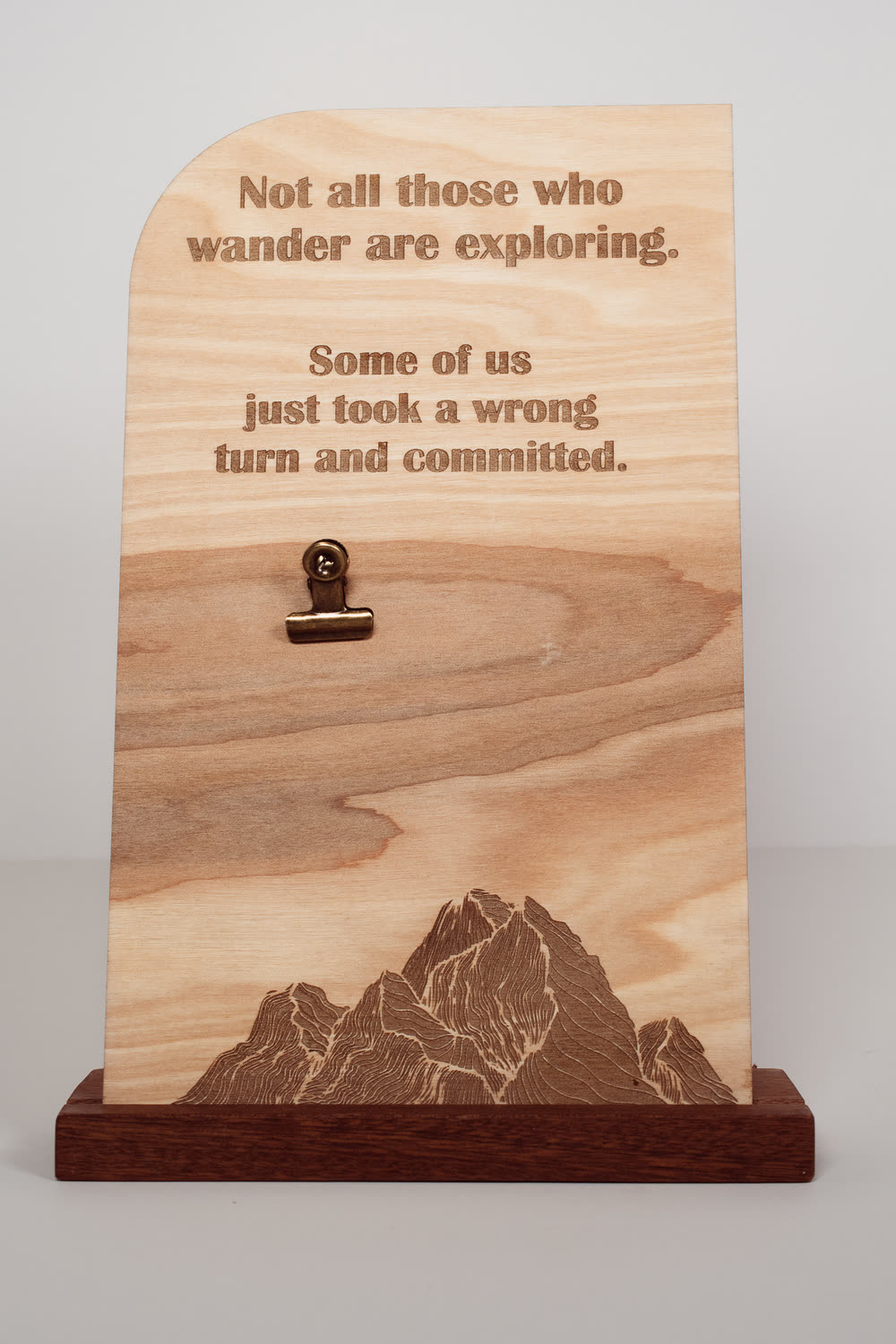 Wooden Message Board with Clip