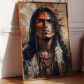 War Paint and Fire Tribal Portrait - Quarter Circle AK Boutique