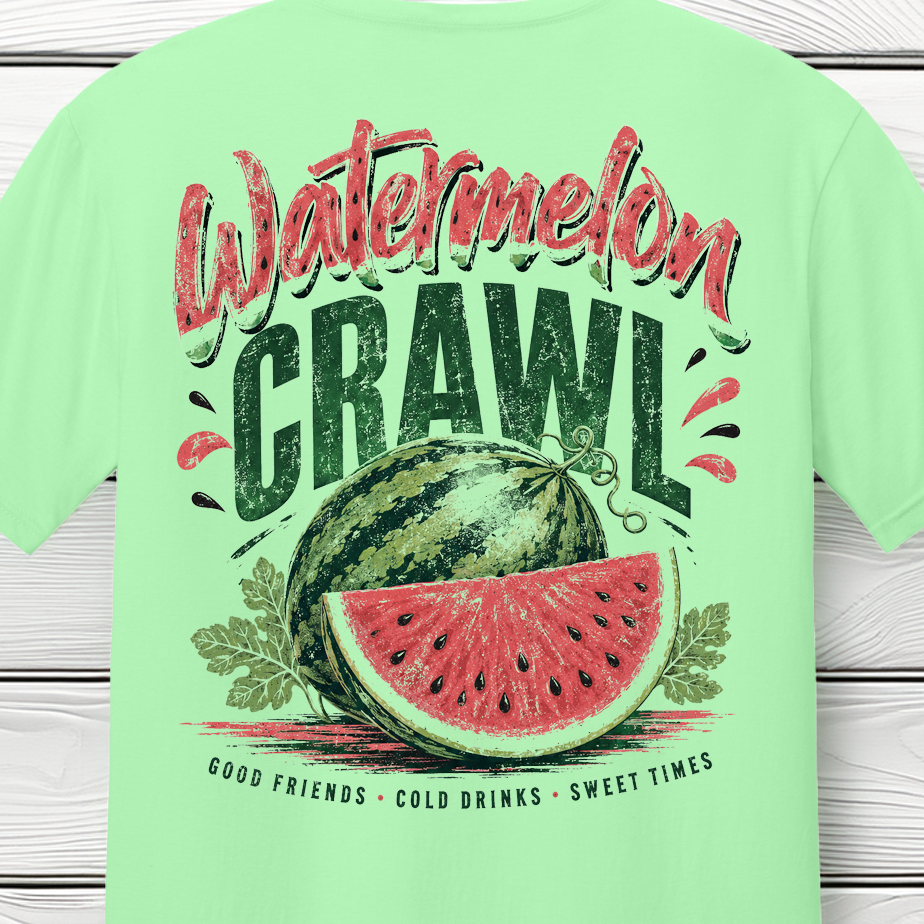 Watermelon Crawl Summer T-Shirt