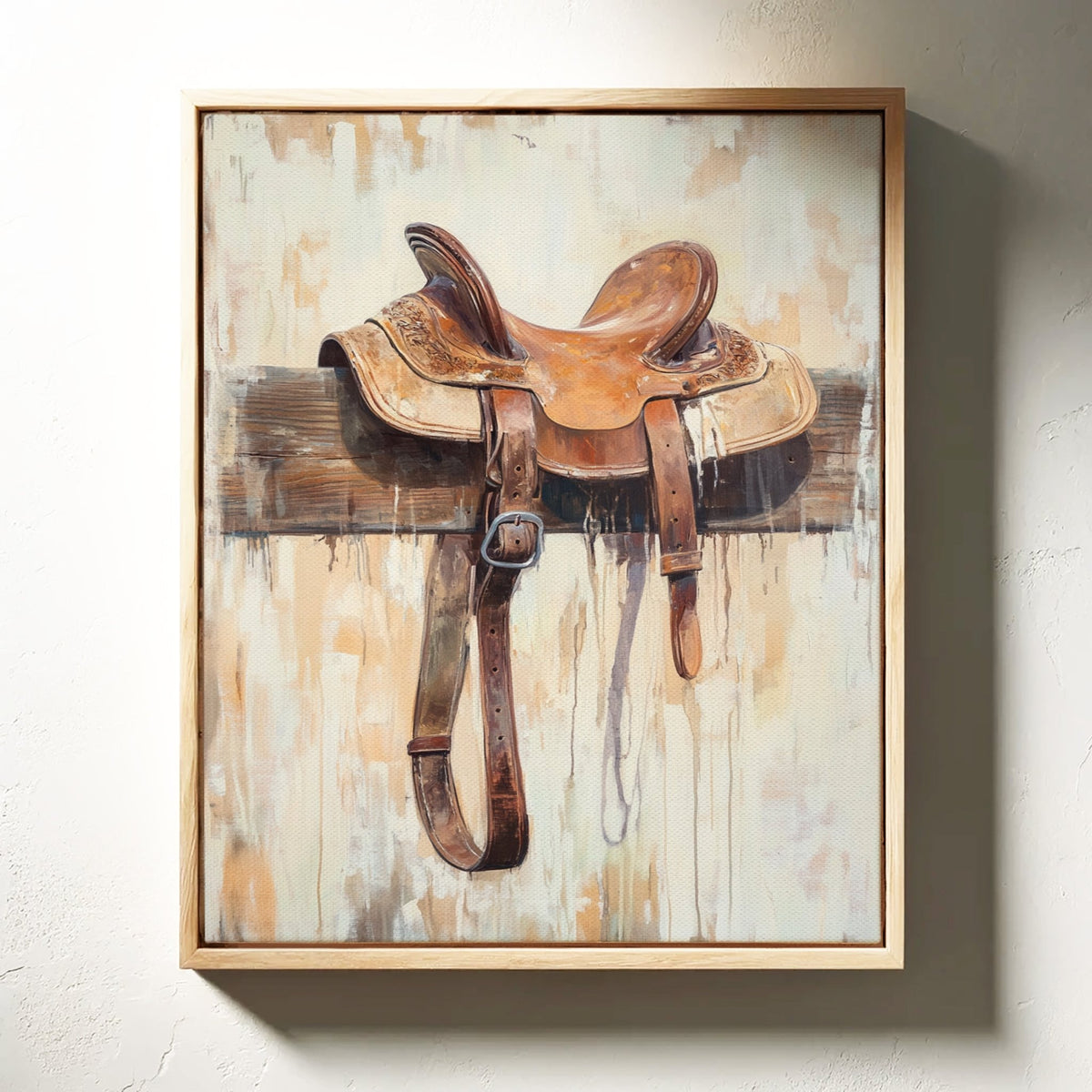 Weathered Rest: Western Saddle Still Life - Quarter Circle AK Boutique
