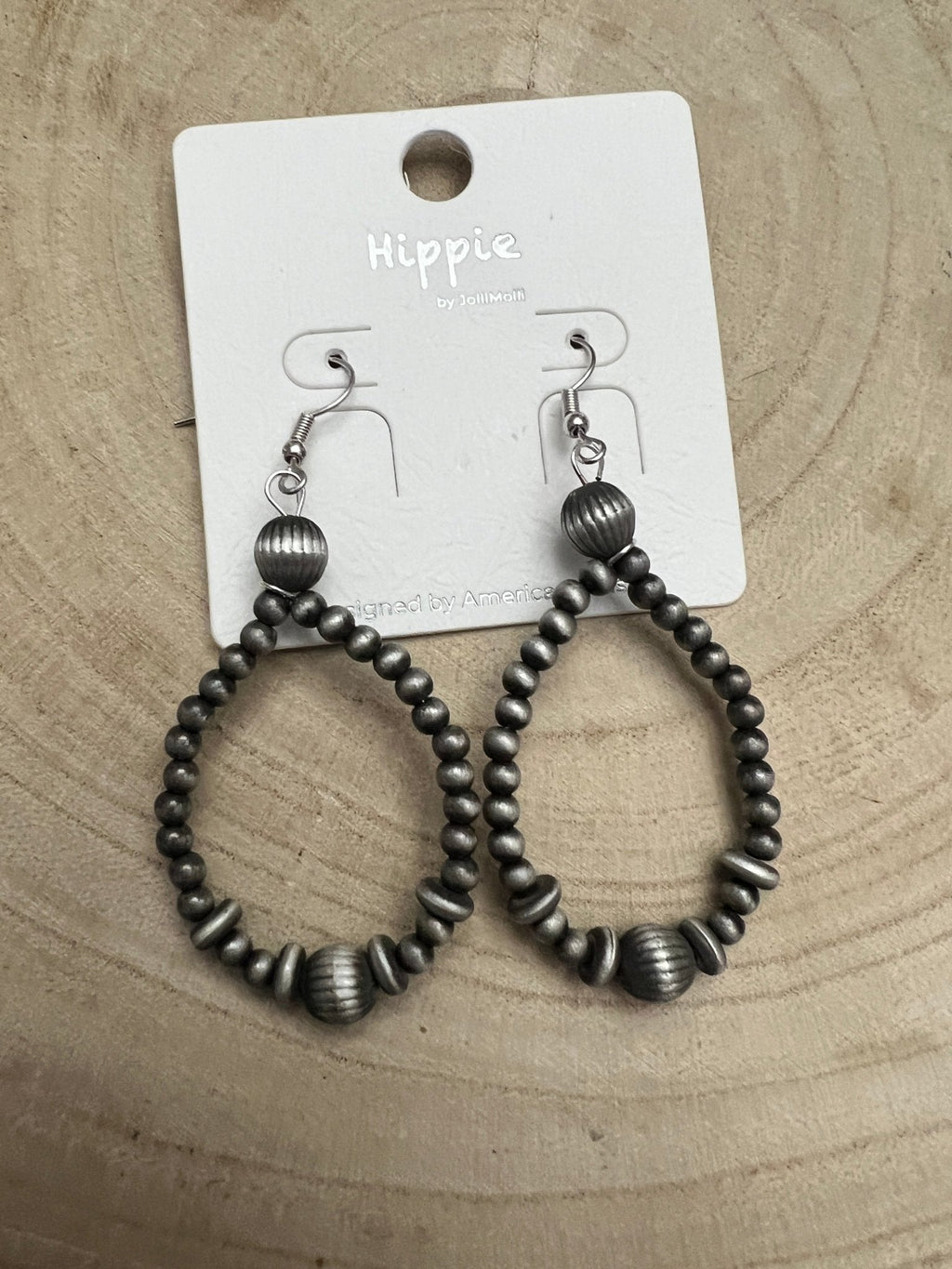 Western Desert Pearl Teardrop Saucer Dangle Earrings — 2" Drop