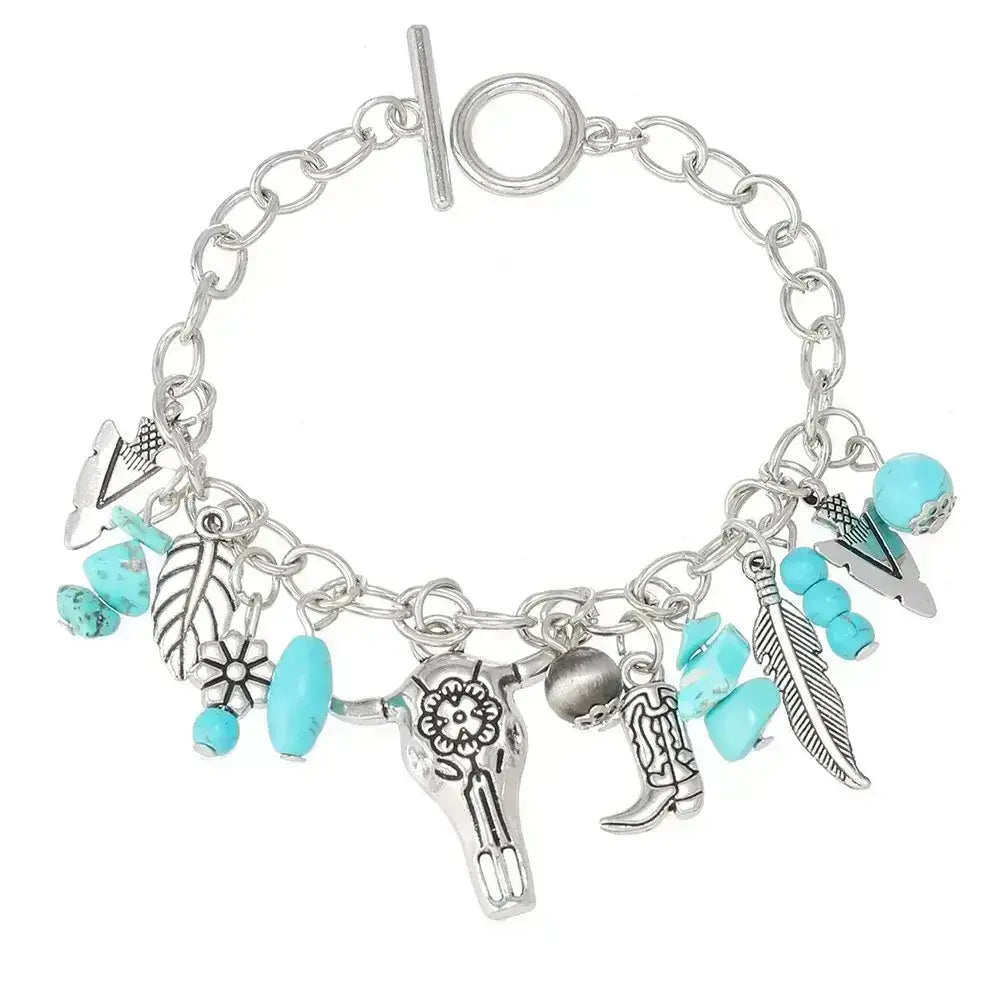 Western Fashion Country Charm Bangle Bracelets, Country Style Jewelry