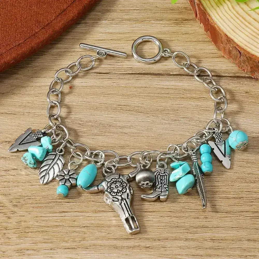 Western Fashion Country Charm Bangle Bracelets, Country Style Jewelry