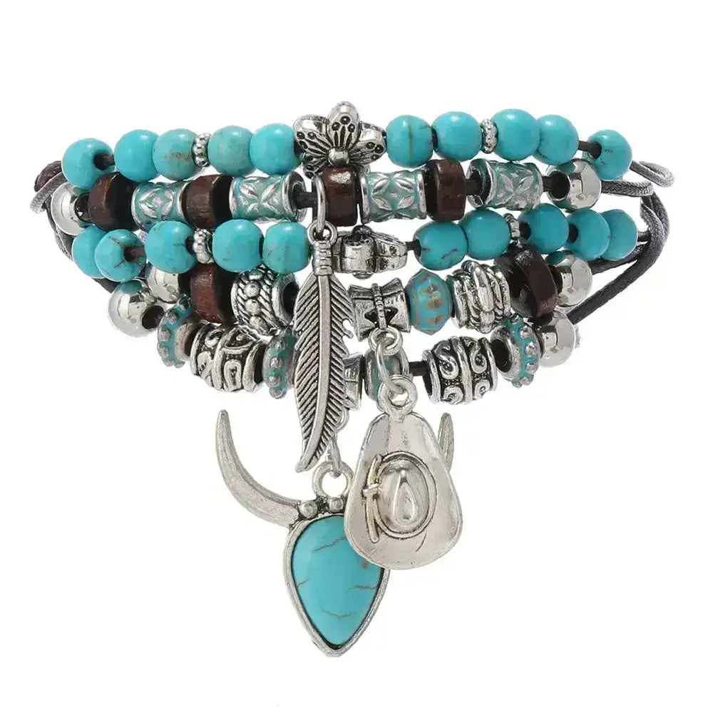 Western Fashion Country Charm Bangle Bracelets, Country Style Jewelry
